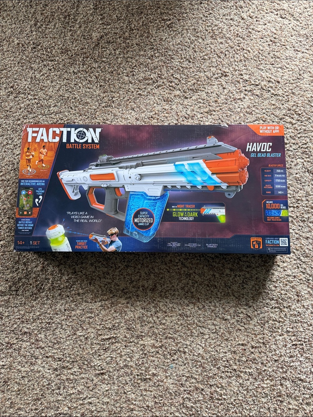 Faction Havoc Gel Bead Blaster Toy - White & Orange